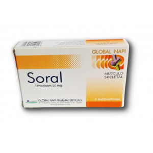 SORAL 20 MG ( TENOXICAM ) 5 SUPPOSITORIES